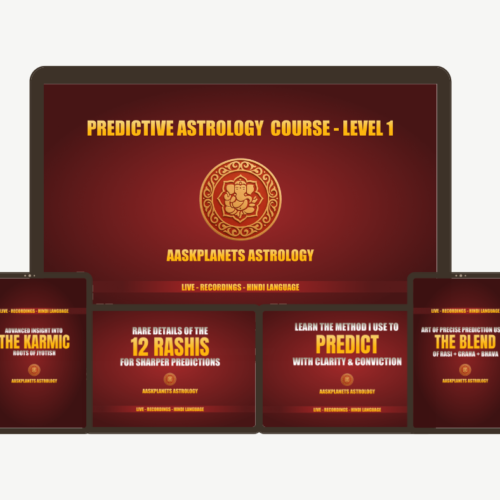 Predictive Astrology Course (Level 1) – Live & Recorded Access (Hindi)